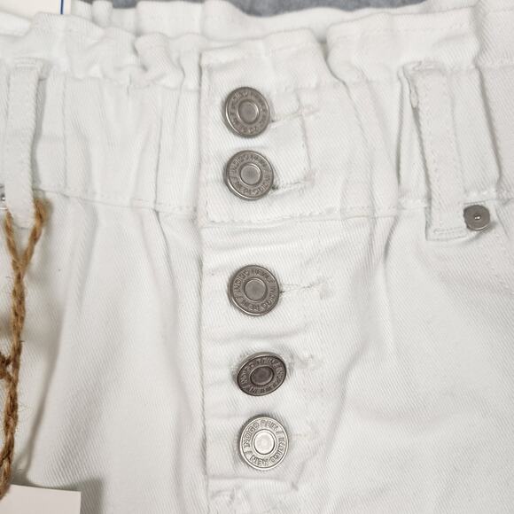 Indigo Rein Skirt Womens  Size 3 White Denim Button Fly NEW with Tags - Picture 3 of 10